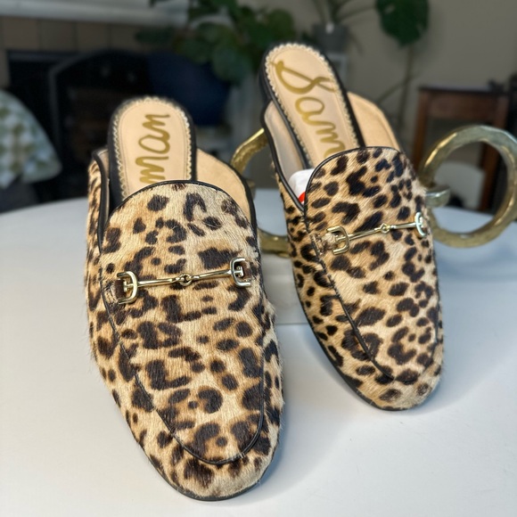 Sam Edelman Linnie calf hair leopard print mule size 7.5 - Picture 3 of 8